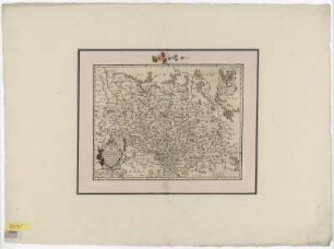 Karte von Schlesien, 1:1 300 000, Kupferstich, 1624