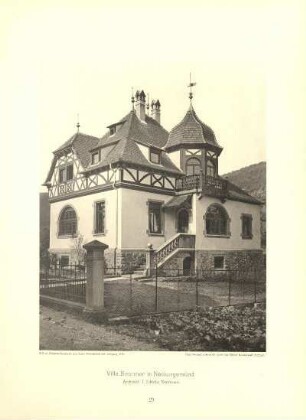 Tafel 29. Villa Bronner in Neckargemünd. Architekt: L. Schäfer, Mannheim