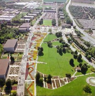 Internationale Gartenbauausstellung in Erfurt : Blickrichtung Südwesten