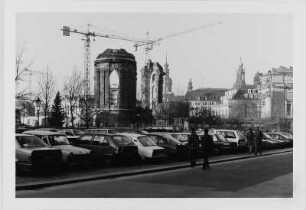Blick auf die Ruine der Frauenkirche