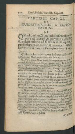 Cap. XII. De Praedestinatione & Reprobatione