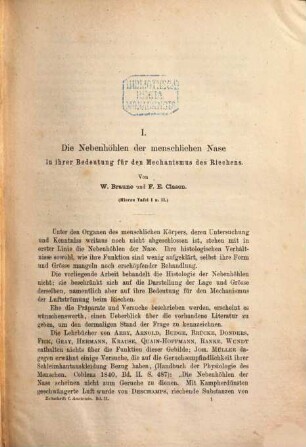 Zeitschrift für Anatomie und Entwickelungsgeschichte. 2. 1877