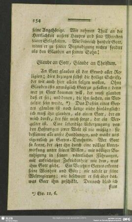 Glaube an Gott, Glaube an Christum