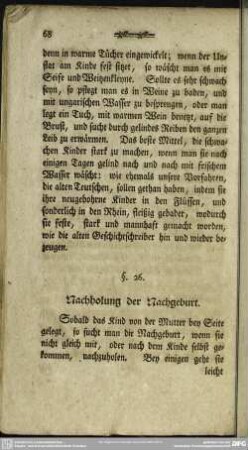§. 26. Nachholung der Nachgeburt