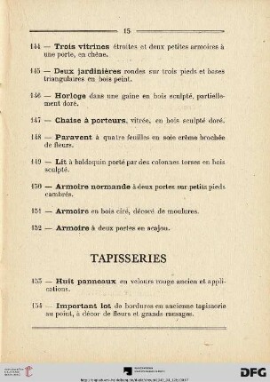 Tapisseries (Nr. 153-154)