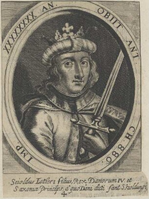 Bildnis von Scioldus, König der Dänen