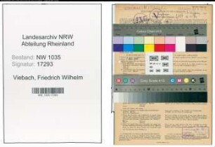 Entnazifizierung Friedrich Wilhelm Viebach , geb. 19.03.1893 (Maschinentechniker)