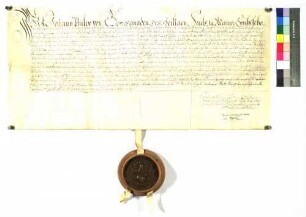 Erzbischof Johann Philipp zu Mainz belehnt Alexander von Wellwart mit dem halben Achtel von Bönnigheim.