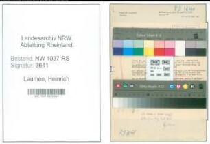 Entnazifizierung Heinrich Laumen , geb. 29.06.1902 (Lehrer)