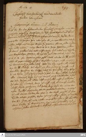 Brief von August Hermann Francke an Veit Ludwig v. Seckendorff, Franz Julius Lütkens, Carl v. Dieskau und Heinrich v. Platen.