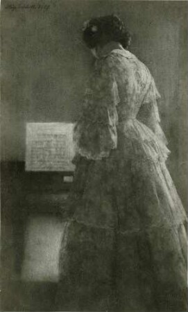 Bildnis Erfurth, Helene, Kostümstudie am Klavier