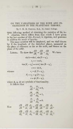 On the variations of the node and inclination in the planetary theory.