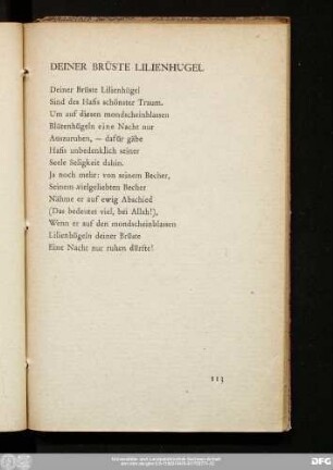 Deiner Brüste Lilienhugel
