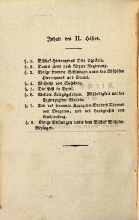 Beyträge zur Geschichte der bischöflichen Kirche Säben und Brixen in Tyrol. 8,2, Die Kirche Brixen im 17ten Jahrhundert