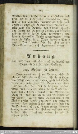 Anhang von mehreren nützlichen und nothwendigen Gegenständen der Haushaltung