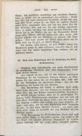10. Noch einige Bemerkungen über die Vertheilung der Kieler Stadtländereien.
