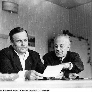 Porträt; Artur Hofmann mit sowjetischem Konstrukteur; Jürgen Gärtner I. Preis Mathe