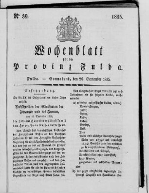 Nr. 39, Ausgabe vom 26. September 1835