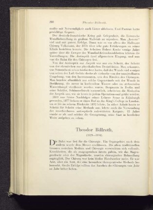 Theodor Billroth. (1829-1894).