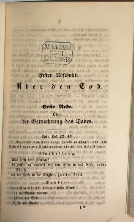 Sämmtliche Fastenreden : nebst einigen Gelegenheitsreden, 1. Die letzten Dinge des Menschen : in achtzehn Reden