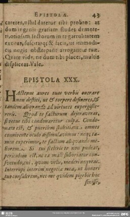 Epistola XXX.
