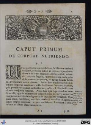 Caput Primum. De Corpore Nutriendo.