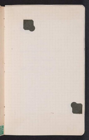 Vorsatzblatt : Reisetagebuch einer jungen Dame. Grüner Kartoneinband, in Transparentpapier eingebunden; ca. 19,7 x 12,7 x 2 cm (1932). Dresden: SLUB Mscr.Dresd.App.3143