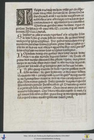 Incipit tractatus multum utilis per circumspectum virum dominum Bernardum de Granollachs ...