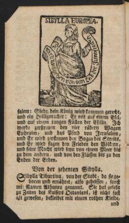 Von der zehenten Sibylla.
