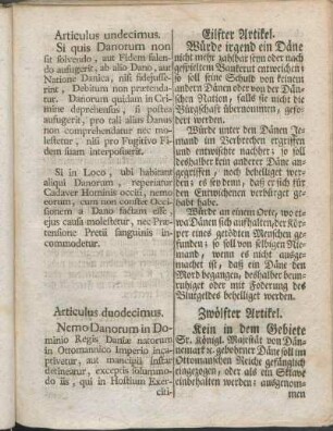 Articulus duodecimus. Zwölfter Artikel.