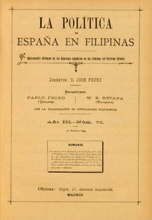 Núm. 70. 10 Octubre 1893