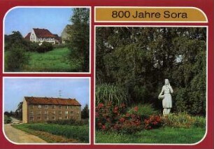 Klipphausen-Lampersdorf. Obermühle (als Gehöft Naumann bez.), auf: 800 Jahre Sora, Ansichtskarte, color