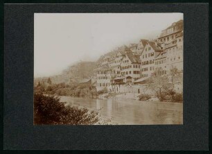 PA 6025, Neckarfront mit Hölderlinturm und Schloß. Foto Sinner (Ende 19. Jh.)