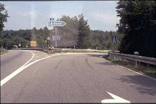 Verteilerkreis: Einfahrt in Tangente Südwest (in Richtung Basel)