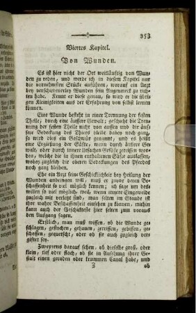 Viertes Kapitel. Von Wunden.