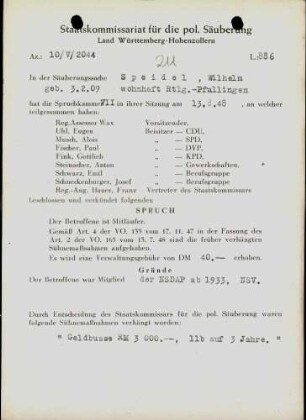 Speidel, Wilhelm