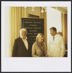 Wolfram Siebeck, Cornelia Poletto und Klaus Wowereit beim Die Zeit-Kochwettbewerb im Ritz-Carlton Berlin