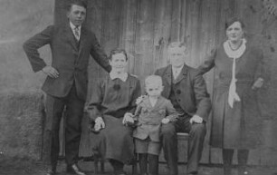 Erinnerungsblatt an Theodor Meyer und Familie, Mitglied des Bundes schaffender Landwirte aus Hilmersdorf/Erzgebirge mit Aufnahmen au den 1920er Jahren : Erinnerungsblatt an Theodor Meyer und Familie, Mitglied des Bundes schaffender Landwirte aus Hilmersdorf/Erzgebirge