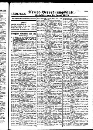 1350.Ausgabe. Mittwoch, 24. Januar 1917