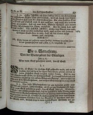 Die 31. Betrachtung. Von der Wiedergeburt der Gläubigen – Die 36. Betrachtung. Von dem Triebe des Heiligen Geistes