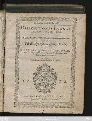 Dispositiones Evangeliorum Dominicalium