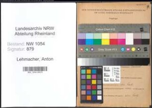Entnazifizierung Anton Lehmacher , geb. 27.01.1902 (Hilfsarbeiter)