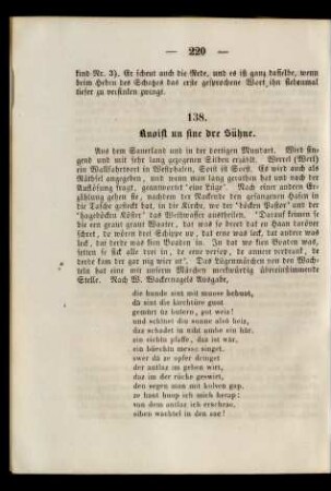 138. Knoist un sine dre Sühne.