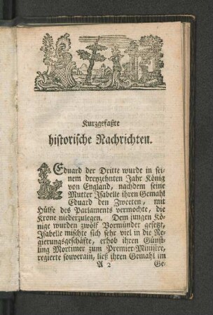 kurzgefaßte historische Nachrichten.