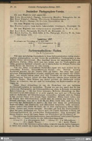 Farbenempfindliche Platten