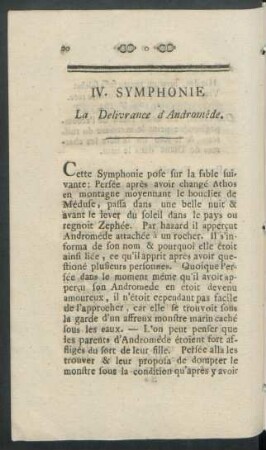 IV. Symphonie. La Delivrance d'Androméde