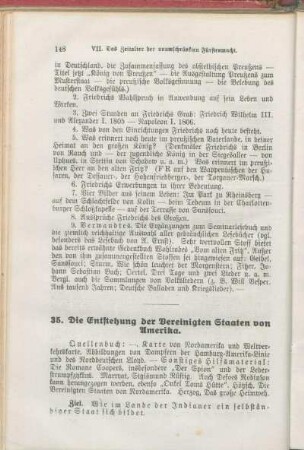 35. Die Entstehung der Vereinigten Staaten von Amerika.