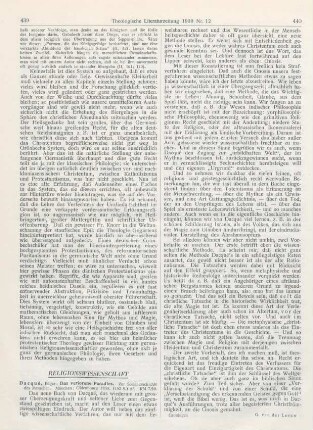 439-440 [Rezension] Dacqué, Edgar, Das verlorene Paradies