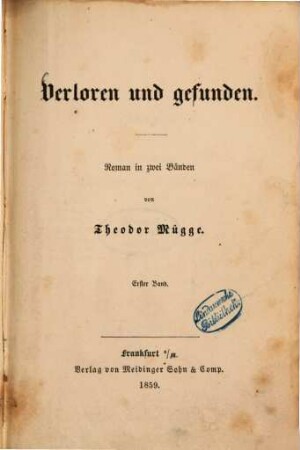 Verloren und gefunden : Roman, 1