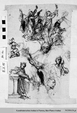 Figurenskizzen für " Der Sturz des Simon Magus"